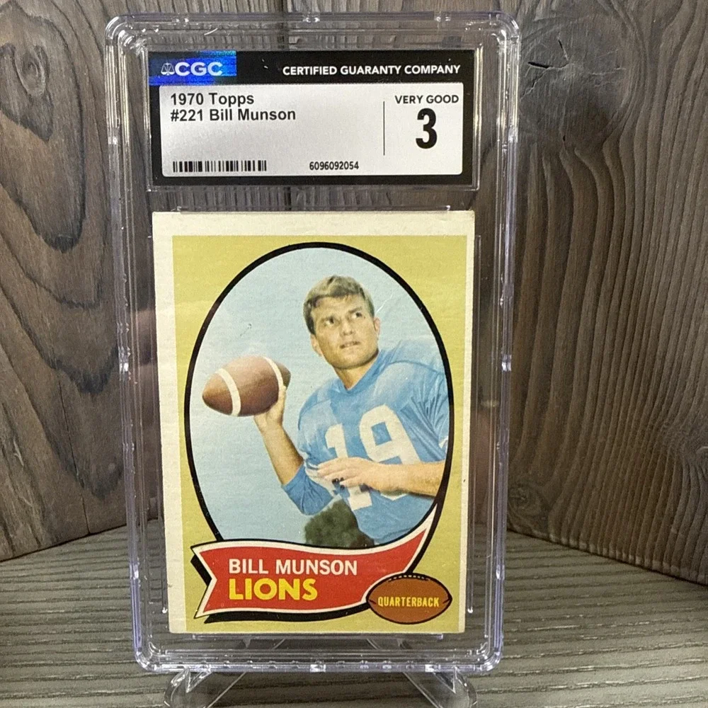 1970 Topps #221 Bill Munson Lions CGC 3‎